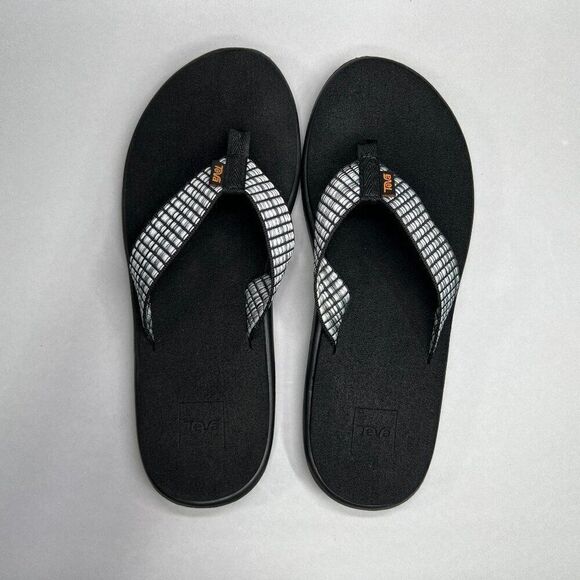 Teva Voya Sandals Women's Size 9 Black Summer Beach Athletic Recovery Flip Flops - Picture 8 of 11